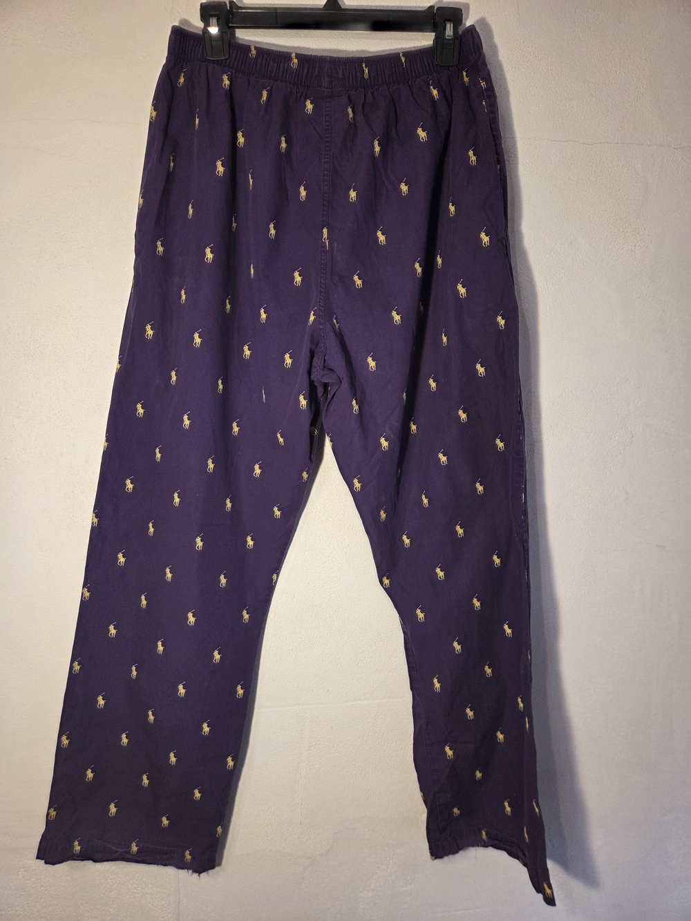 Polo by Ralph Lauren Purple Sleep Pants with Gold Pony Motif - Picture 8 of 8